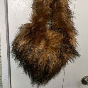 Furry heart purse